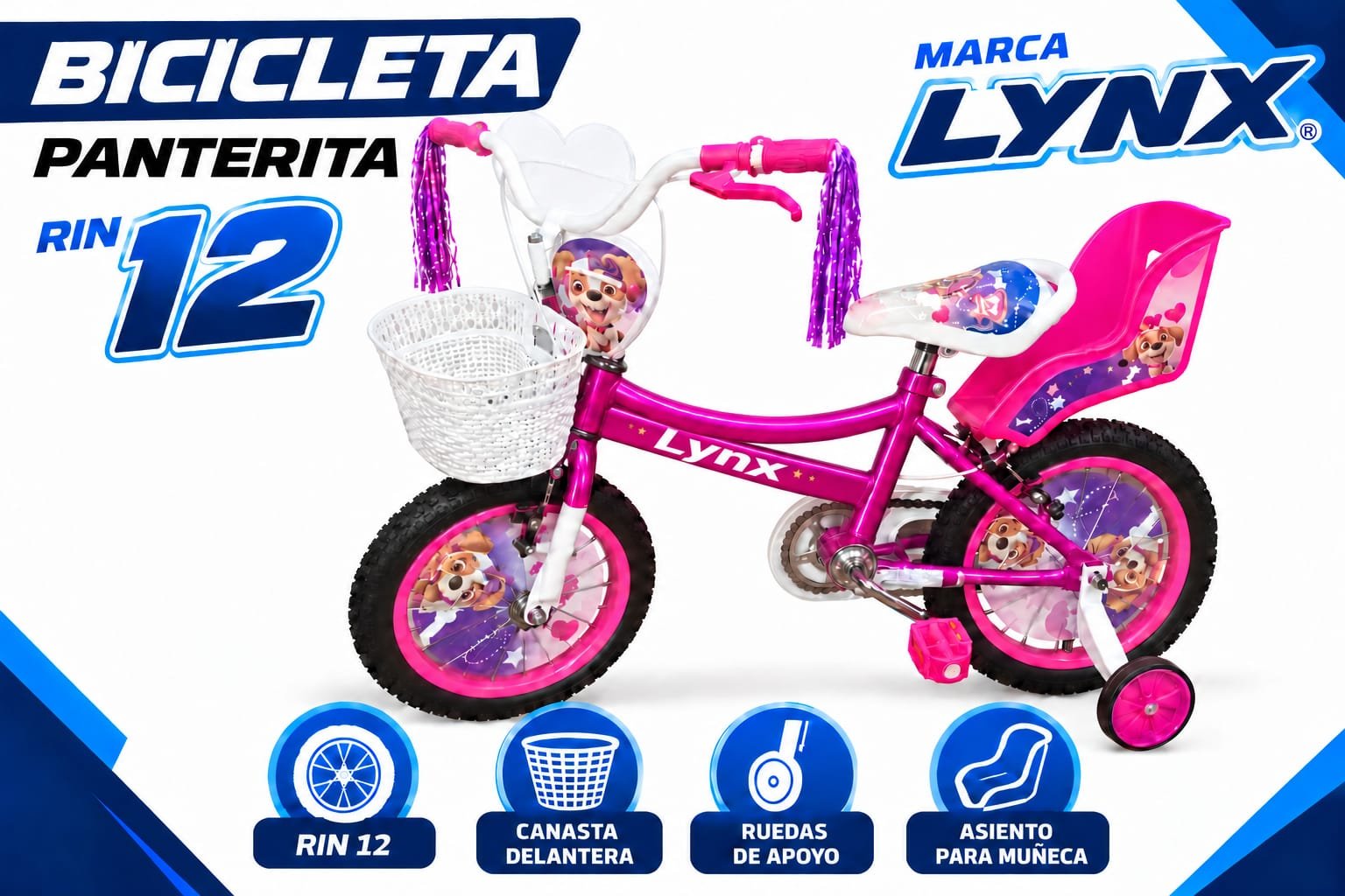 BICICLETA PANTERITA RIN 12 - imagen 1