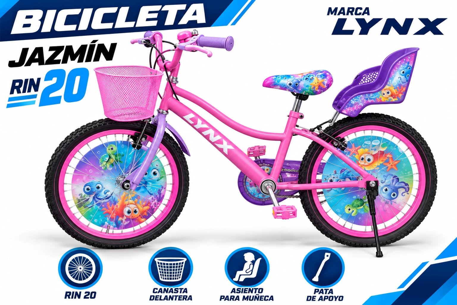 BICICLETA RIN 20 JAZMIN - imagen 1