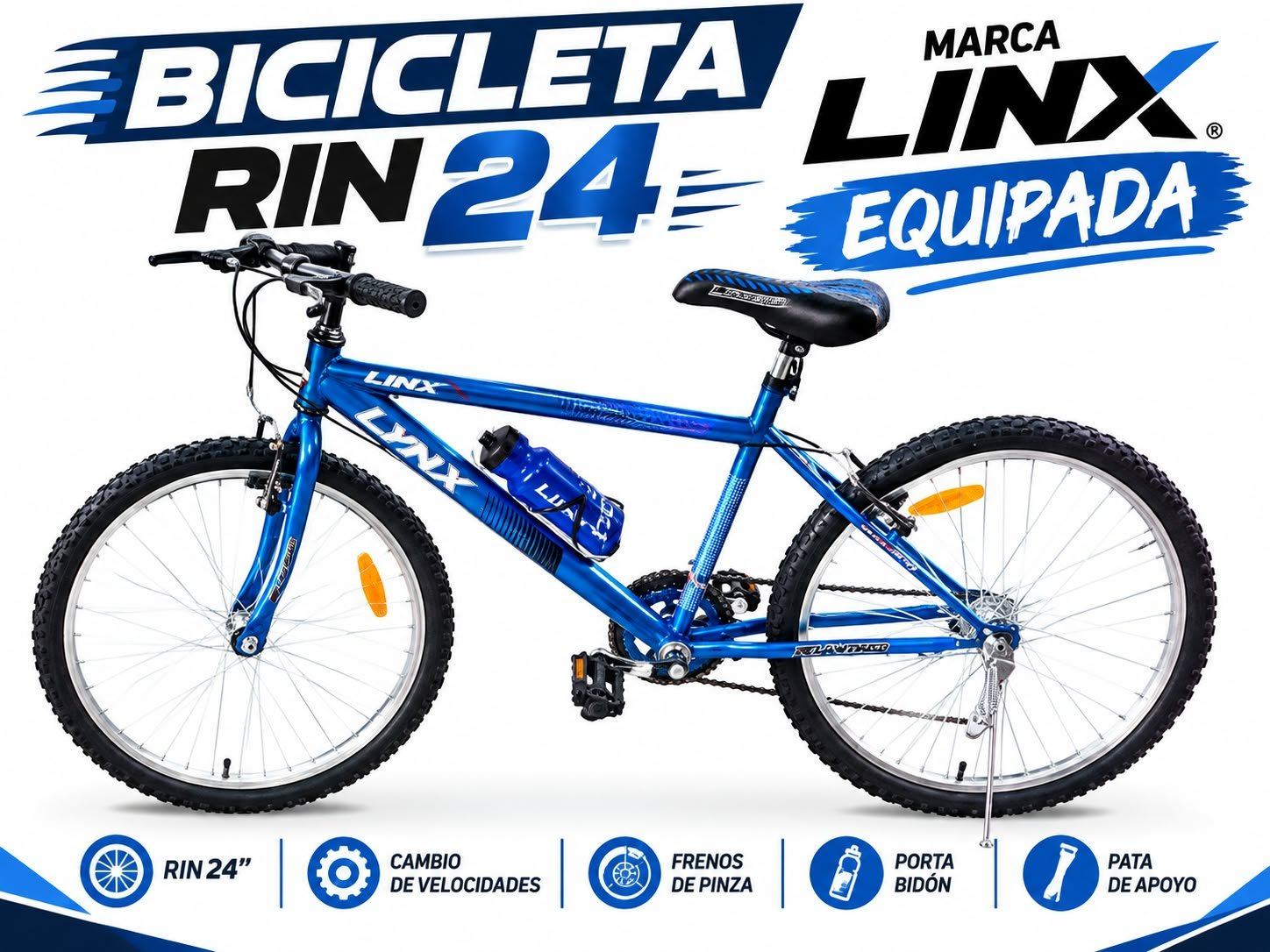 BICICLETA RIN 24 RELAMPAGO - imagen 1