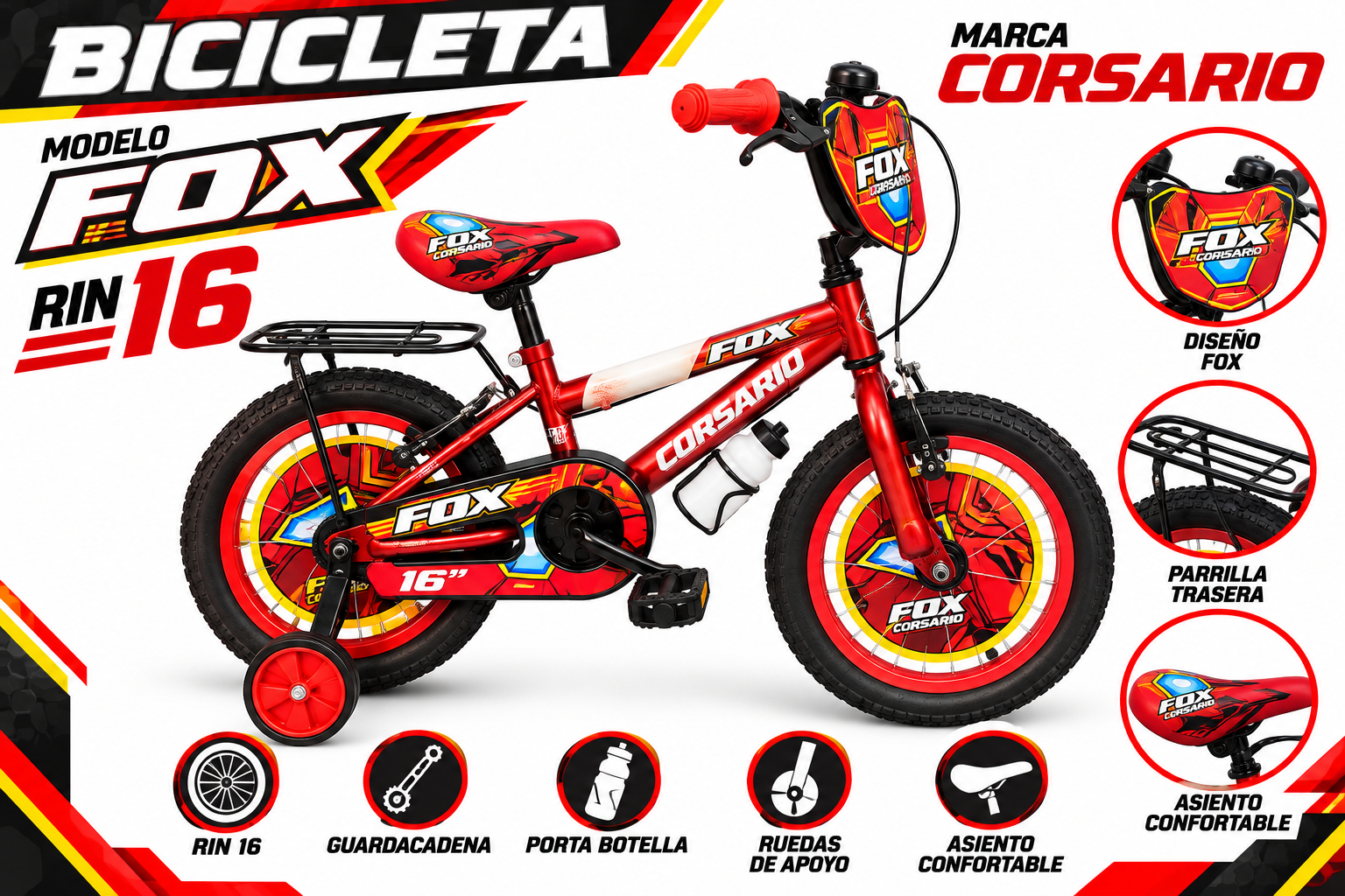 BICICLETA RIN 16 FOX - imagen 1