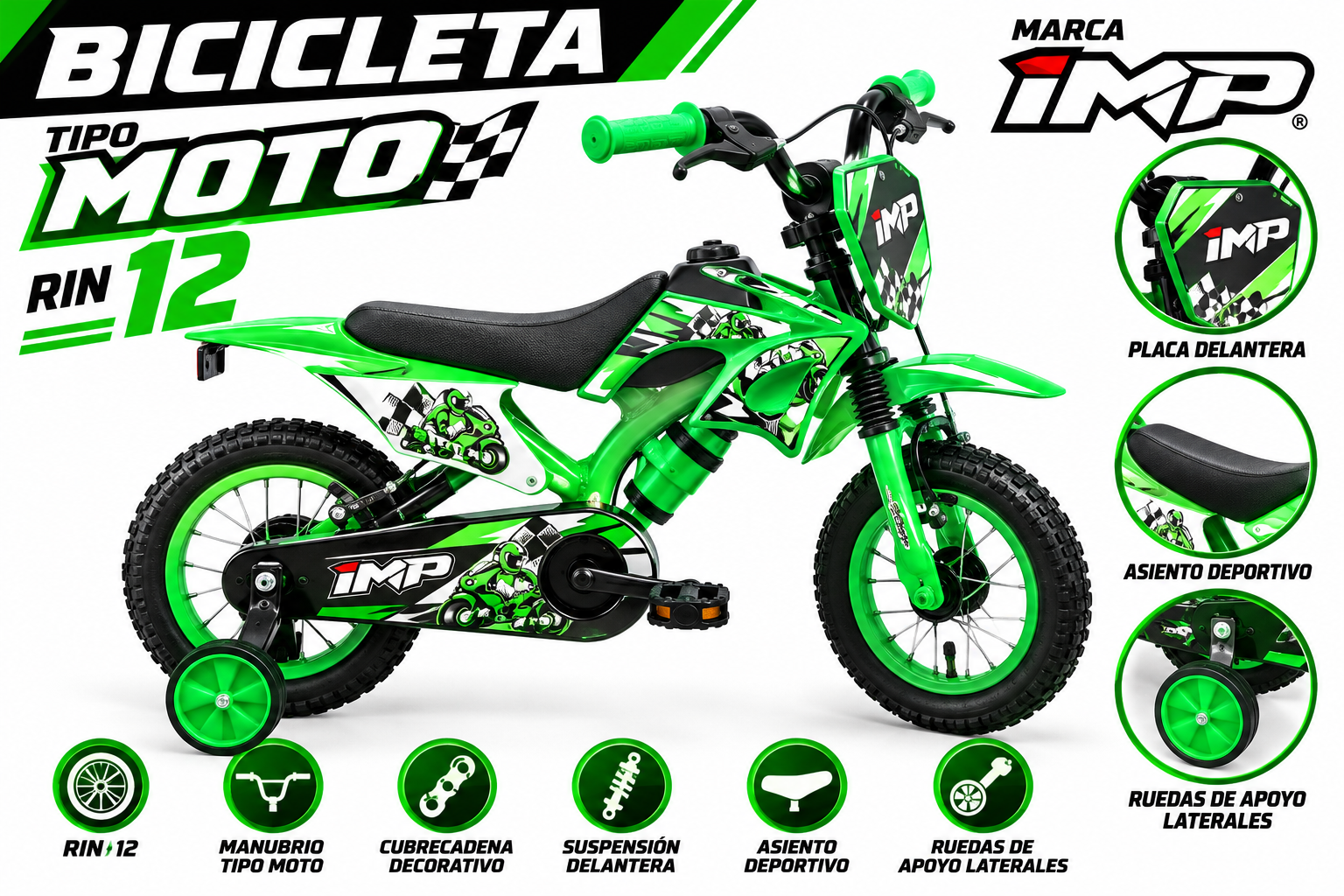 BICICLETA RIN 12 MINIMOTO - imagen 3
