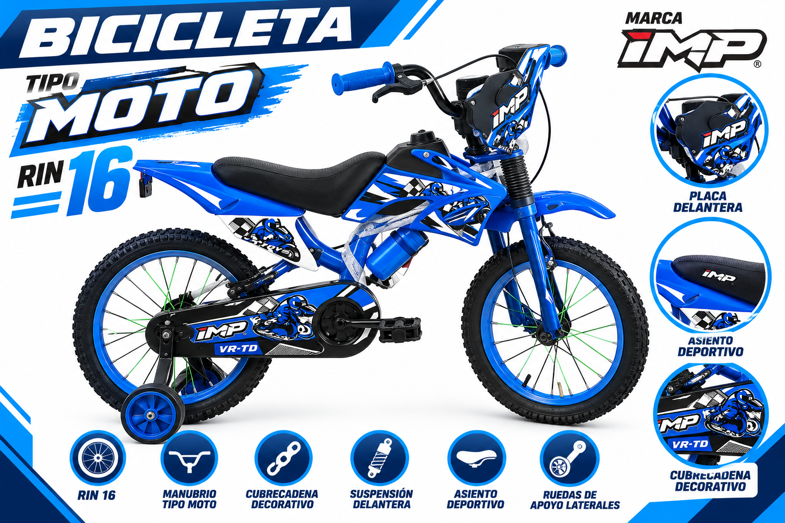 BICICLETA RIN 16 MINIMOTO - imagen 1
