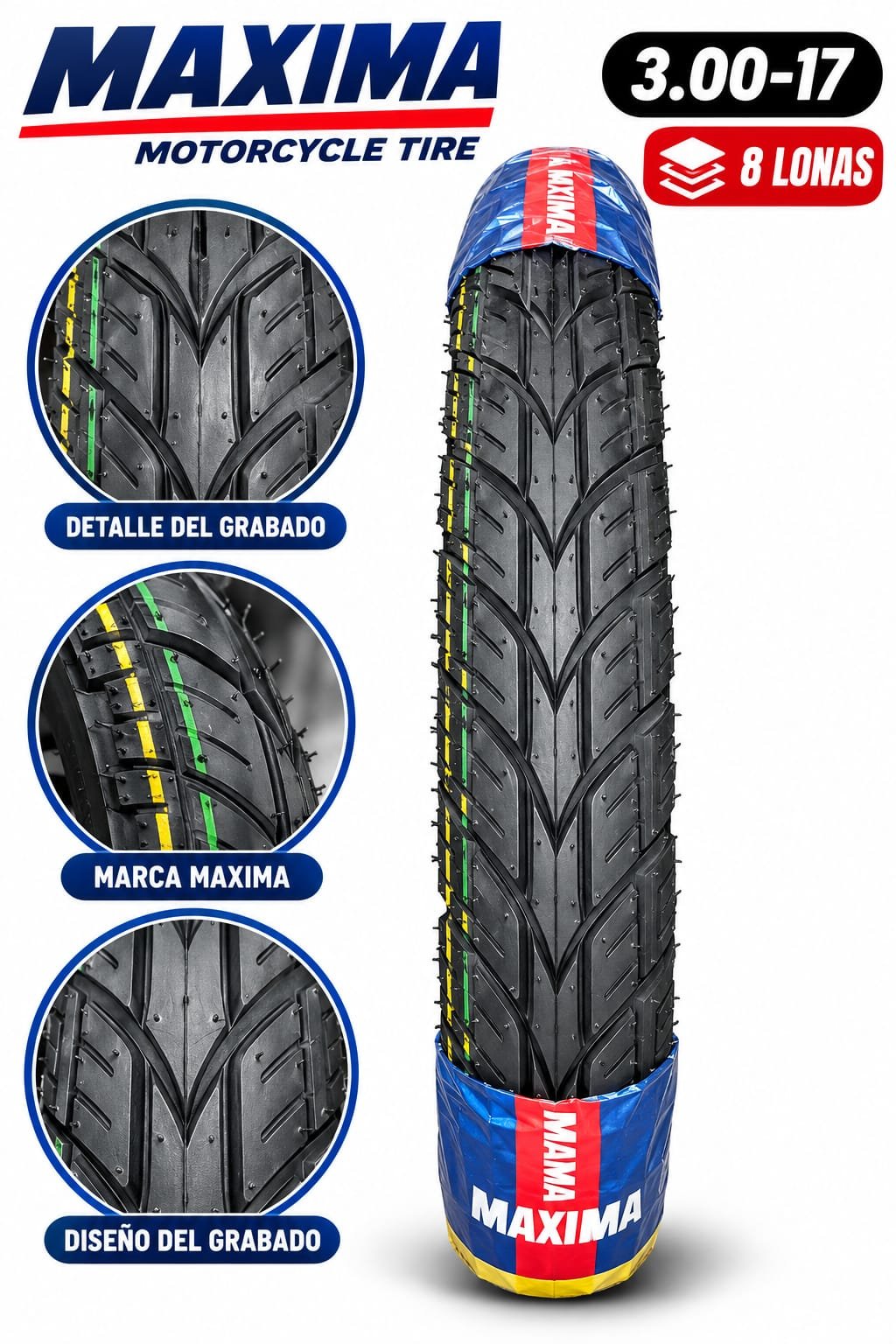LLANTA 3.00-17 DP PG21B - imagen 1
