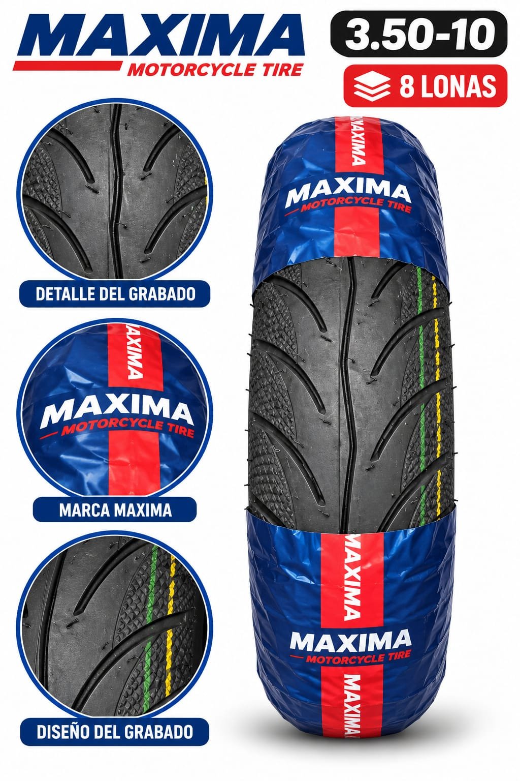 LLANTA 3.50-10 PG60 - imagen 1